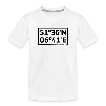 Coordonnées de Voerde (Bas-Rhin) - T-shirt bio Premium Enfant - blanc - Devant