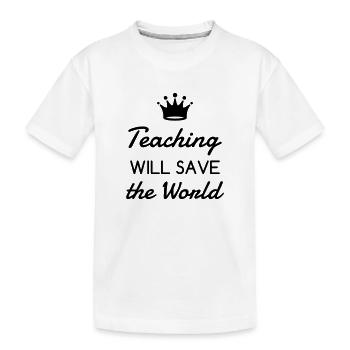 Lehrer / Professor / Schule / Lehrerin / Kind - Kinder Premium Bio T-Shirt - Weiß - Vorne