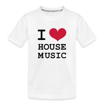 I Love House Music ! - T-shirt bio Premium Enfant - blanc - Devant