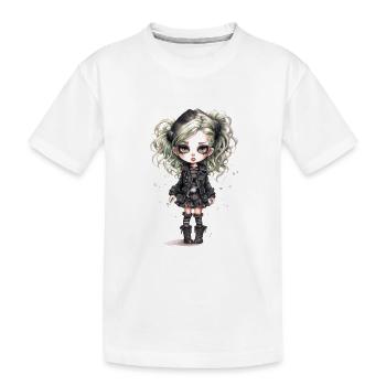 Goth girl - Kids' Premium Organic T-Shirt - white - Front