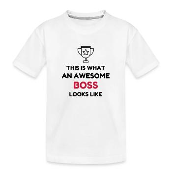 Manager / Chef / Arbeit / Job - Kinder Premium Bio T-Shirt - Weiß - Vorne