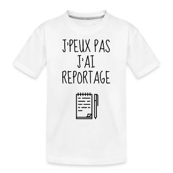 Journalist Journalism Journalismus Journaliste - Kids' Premium Organic T-Shirt - white - Front