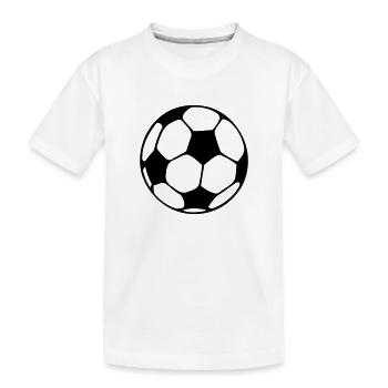 Fußball / Fussball - Kinder Premium Bio T-Shirt - Weiß - Vorne