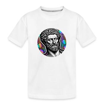 Marcus Aurelius the philosopher - Kinder Premium Bio T-Shirt - Weiß - Vorne