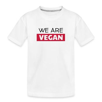 Vegetarier / Vegetarismus / Vegan / Vegetarierin - Kinder Premium Bio T-Shirt - Weiß - Vorne