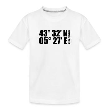 Aix-en-Provence coordinates - Kids' Premium Organic T-Shirt - white - Front