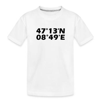 Coordonnées de Rapperswil-Jona - T-shirt bio Premium Enfant - blanc - Devant