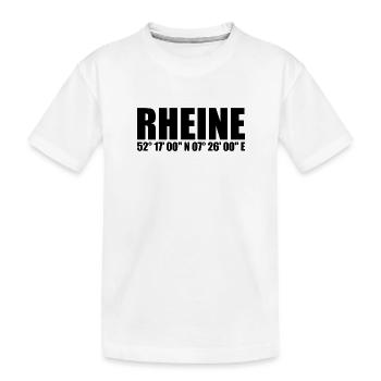 Rheine Koordinaten - Kinder Premium Bio T-Shirt - Weiß - Vorne