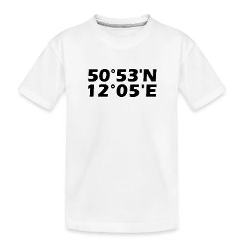 Gera Koordinaten - Kinder Premium Bio T-Shirt - Weiß - Vorne