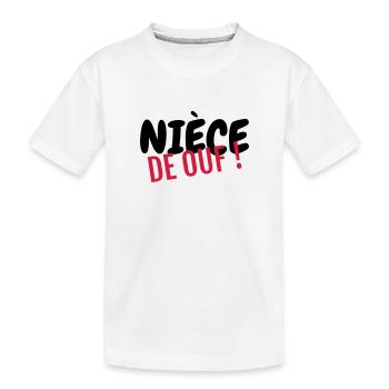 Nichte / Neffe / Onkel / Tante - Kinder Premium Bio T-Shirt - Weiß - Vorne