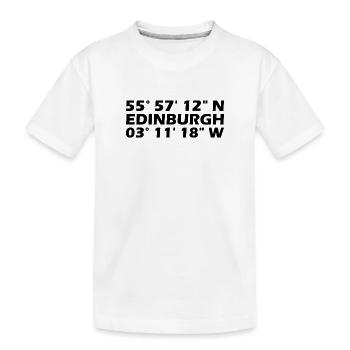 Coordonnées d’Édimbourg - T-shirt bio Premium Enfant - blanc - Devant