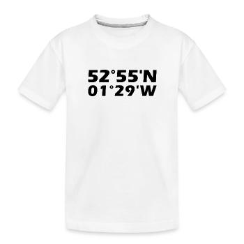 Coordonnées du derby - T-shirt bio Premium Enfant - blanc - Devant