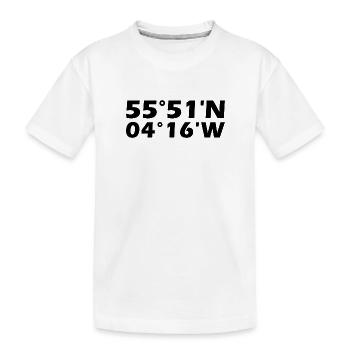 Coordonnées de Glasgow - T-shirt bio Premium Enfant - blanc - Devant