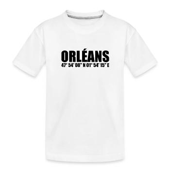 Coordonnées d’Orléans - T-shirt bio Premium Enfant - blanc - Devant