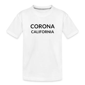 Corona California USA - Kids' Premium Organic T-Shirt - white - Front