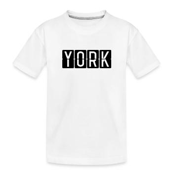 Panneau de l’aéroport de York - T-shirt bio Premium Enfant - blanc - Devant