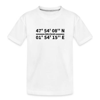 Coordonnées d’Orléans - T-shirt bio Premium Enfant - blanc - Devant