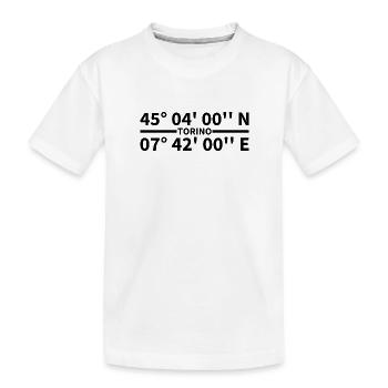 Coordonnées de Turin - T-shirt bio Premium Enfant - blanc - Devant