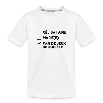 Brettspiel / Spieler / Spiel / Puzzle - Kinder Premium Bio T-Shirt - Weiß - Vorne