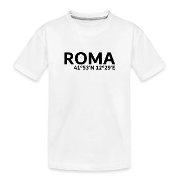 Roma Koordinaten - Kinder Premium Bio T-Shirt - Weiß - Vorne