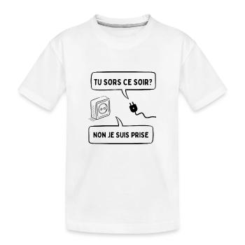 tu sors ce soir - T-shirt bio Premium Enfant - blanc - Devant