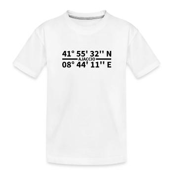 Ajaccio coordinates - Kids' Premium Organic T-Shirt - white - Front