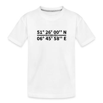 Duisburg coordinates - Kids' Premium Organic T-Shirt - white - Front