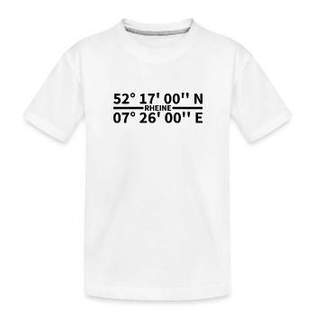 Rheine Koordinaten - Kinder Premium Bio T-Shirt - Weiß - Vorne