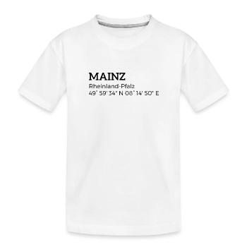 Coordonnées Mayence Rhénanie-Palatinat - T-shirt bio Premium Enfant - blanc - Devant