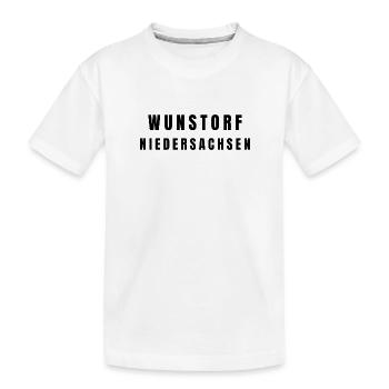 Wunstorf Niedersachsen - Kinder Premium Bio T-Shirt - Weiß - Vorne