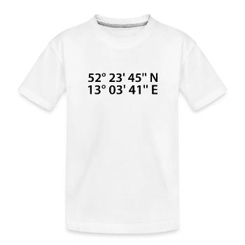 Potsdam Coordinates - Kids' Premium Organic T-Shirt - white - Front