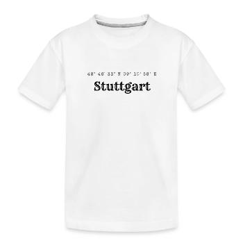 Coordonnées de Stuttgart - T-shirt bio Premium Enfant - blanc - Devant