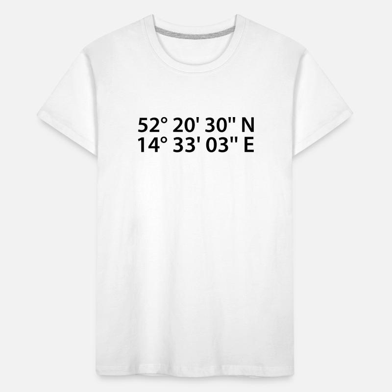 Coordonnées de Francfort (Oder) T-shirt bio Premium Enfant