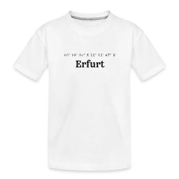 Erfurt Koordinaten - Kinder Premium Bio T-Shirt - Weiß - Vorne