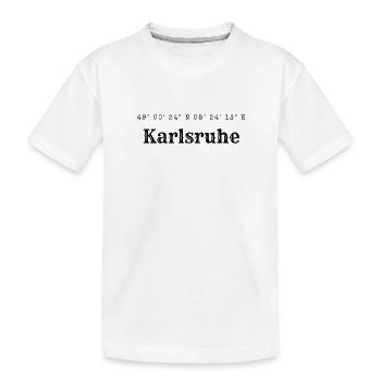 Coordonnées de Karlsruhe - T-shirt bio Premium Enfant - blanc - Devant