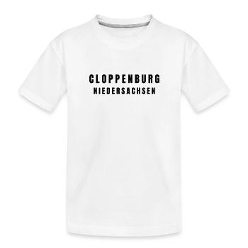 Cloppenburg Niedersachsen - Kinder Premium Bio T-Shirt - Weiß - Vorne