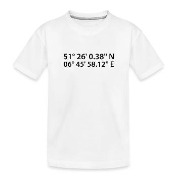 Duisburg coordinates - Kids' Premium Organic T-Shirt - white - Front