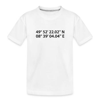 Coordonnées de Darmstadt - T-shirt bio Premium Enfant - blanc - Devant