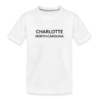 Charlotte, North Carolina, USA - Kids' Premium Organic T-Shirt - white - Front