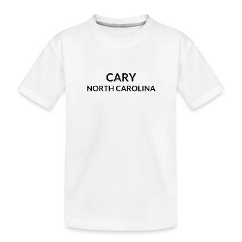 Cary, North Carolina, USA - Kids' Premium Organic T-Shirt - white - Front