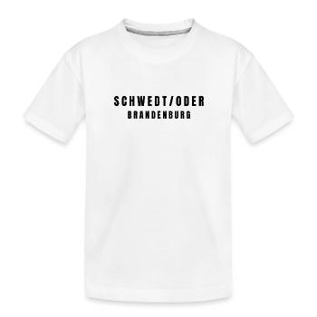 Schwedt/Oder Brandenburg - Kinder Premium Bio T-Shirt - Weiß - Vorne