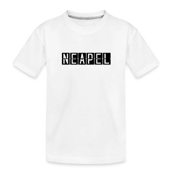Neapel Flughafentafel - Kinder Premium Bio T-Shirt - Weiß - Vorne