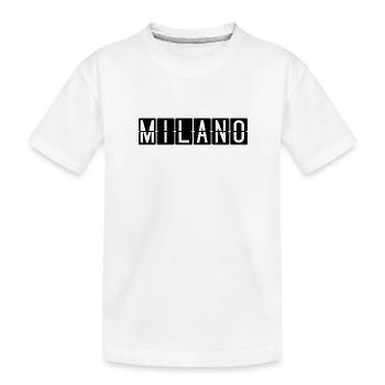 Milano Airport Sign - Kids' Premium Organic T-Shirt - white - Front
