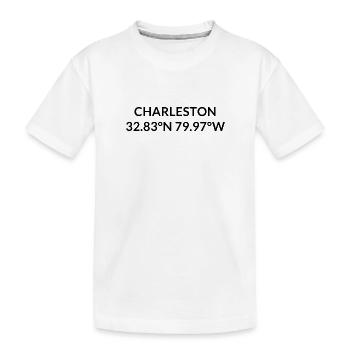 Charleston, Caroline du Sud, États-Unis Coordonnées - T-shirt bio Premium Enfant - blanc - Devant