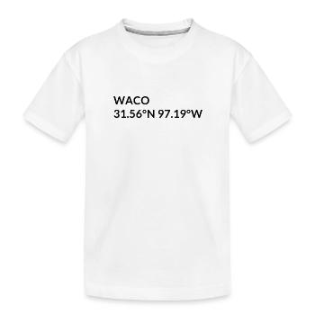 Coordonnées Waco, Texas, États-Unis - T-shirt bio Premium Enfant - blanc - Devant
