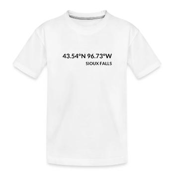 Sioux Falls, Dakota du Sud, États-Unis Coordonnées - T-shirt bio Premium Enfant - blanc - Devant