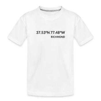 Coordonnées Richmond, Virginie, États-Unis - T-shirt bio Premium Enfant - blanc - Devant