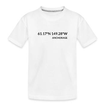 Coordonnées d’Anchorage, Alaska, États-Unis - T-shirt bio Premium Enfant - blanc - Devant