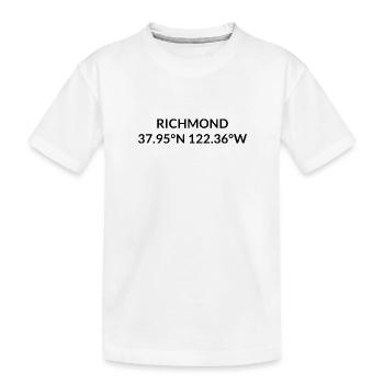 Richmond, Californie, États-Unis Coordonnées - T-shirt bio Premium Enfant - blanc - Devant