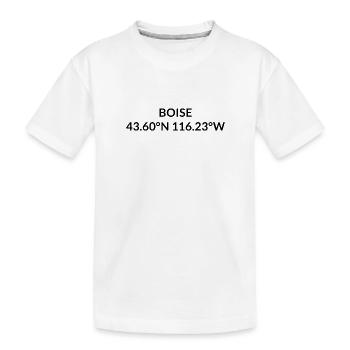 Coordonnées de Boise, Idaho, États-Unis - T-shirt bio Premium Enfant - blanc - Devant